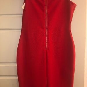 Red bodycon dress